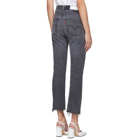 Re/Done Levi’s Destruction High Rise Ankle Crop - Picture 2 of 7